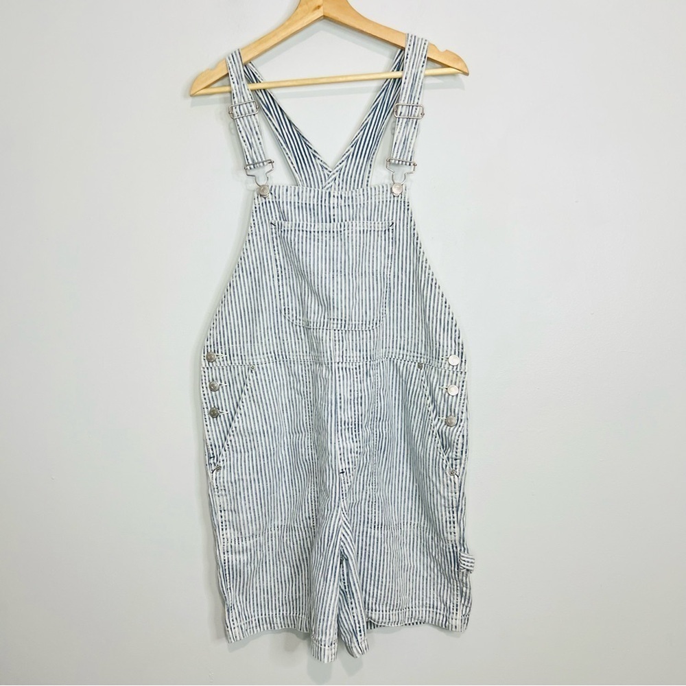 OU BDG Striped Casual Dinem Short Overalls Large